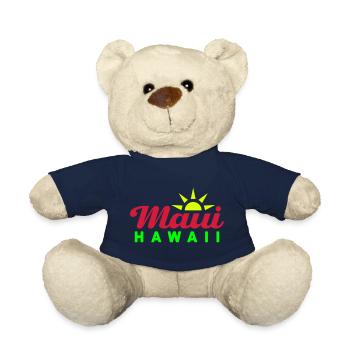 Maui, Hawaii (sun, sun rays) - Teddy Bear - french navy - Front