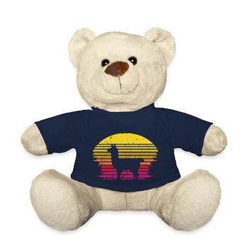 Lama Vintage Rétro - Nounours - bleu marine - Devant