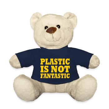 Plastic is not fantastic - Teddy Bear - french navy - Front