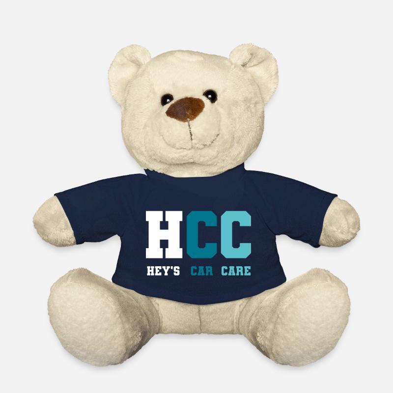 stylish loose and cool block letters - Teddy Bear - french navy