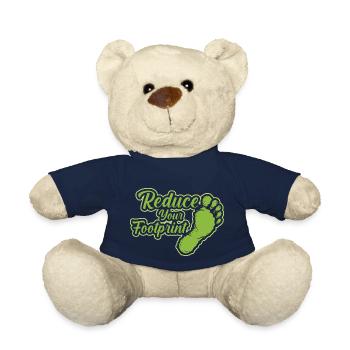 Reduce your ecological footprint - Teddy Bear - french navy - Front
