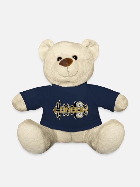 Londres Angleterre Uk City Skyline Gold Home Love - Nounours - bleu marine