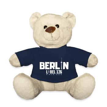 BERLIN mit Fernsehturm Label 126 - Teddy - French Navy - Vorne