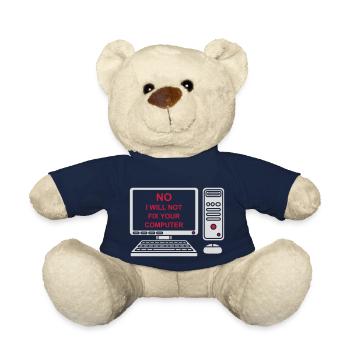 not fix your computer - Teddy Bear - french navy - Front