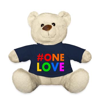 One love - Teddy Bear - french navy - Front