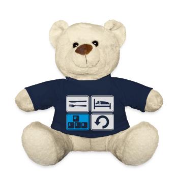 Jeu quotidien répétitif ordinateur - Nounours - bleu marine - Devant