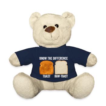 Know The Difference Toast Toast Breakfast lover - Teddy Bear - french navy - Front