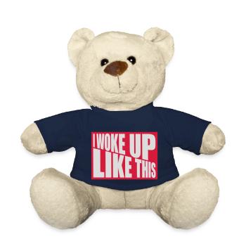 woke up like this - Teddy Bear - french navy - Front