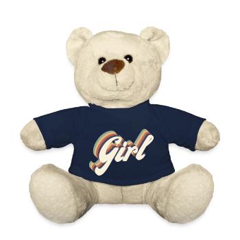girl vintage - Nounours - bleu marine - Devant