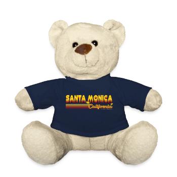 Santa Monica Kalifornien Retro und Vintage Design - Teddy - French Navy - Vorne