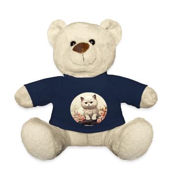 Weißes Kätzchen in Asia Style - Teddy - French Navy - Vorne
