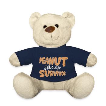 Survivant de l’allergie aux arachides Sensibilisation à l’allergie aux noix - Nounours - bleu marine - Devant