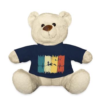 Battement de cœur Vintage Montagne - Nounours - bleu marine - Devant