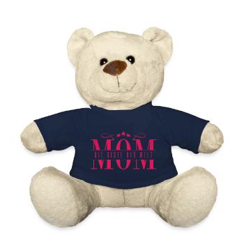 Mom the best in the world mom gift Mother's Day - Teddy Bear - french navy - Front