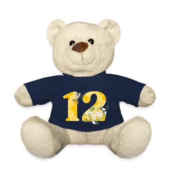 12e anniversaire abeille - Nounours - bleu marine - Devant