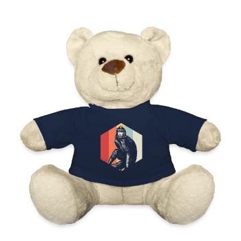 Monkey Primate Gorilla Chimpanzee Animal Zoo Animal Park - Teddy Bear - french navy - Front