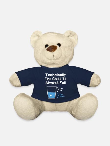 Technically The Glass Is Always Full - Teddy Bear - french navy
