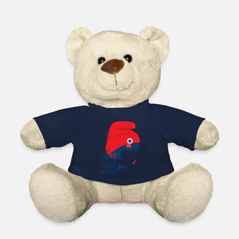T-shirt Liberté Égalité Fraternité. - Nounours - bleu marine
