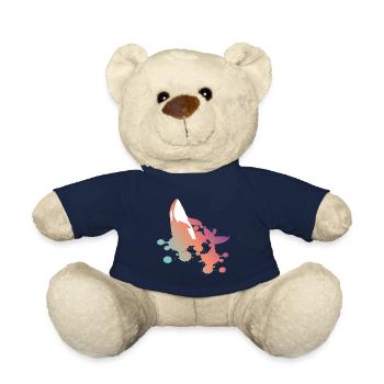 Orca Wal Pastell Verlauf Geschenk - Teddy - French Navy - Vorne