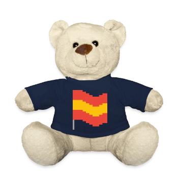 Art drapeau pixel Espagne - Nounours - bleu marine - Devant