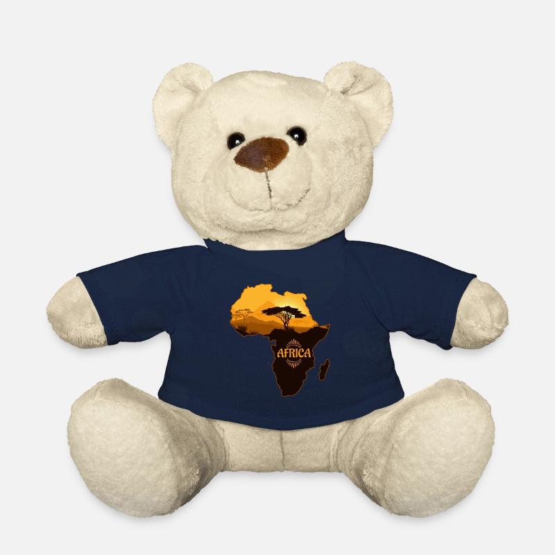 Continent africain - Nounours - bleu marine