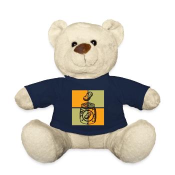 Beurre d'arachide Pop Art - Nounours - bleu marine - Devant