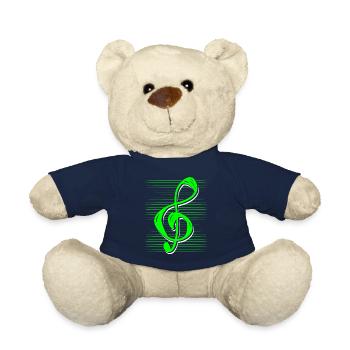 treble clef - Teddy Bear - french navy - Front