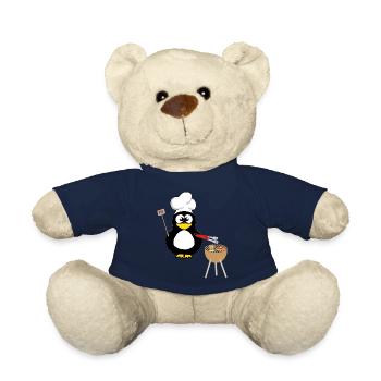 Pinguin Barbecue Grillen Grillmeister Geschenke - Teddy - French Navy - Vorne