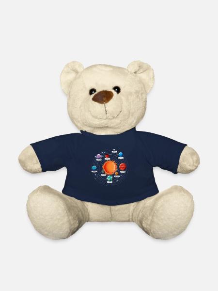 Cadeau d’astronomie des planètes du système solaire - Nounours - bleu marine