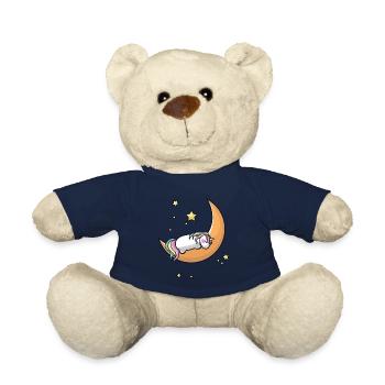 Einhorn schläft auf dem Halbmond - Teddy - French Navy - Vorne