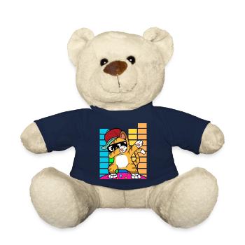 Dabbing Dab Chat Rappeur Hip Hop Hip Hop Disco - Nounours - bleu marine - Devant