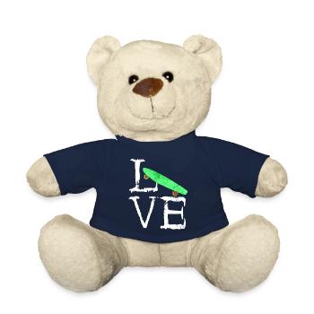 Longboards Love Skater Skatboard Gifts - Teddy Bear - french navy - Front