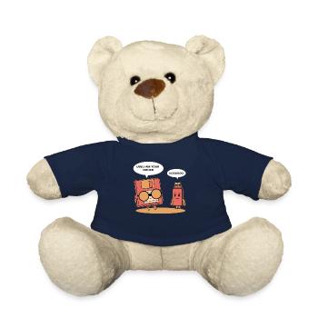 Funny USB diskette cassette 80s - Teddy Bear - french navy - Front
