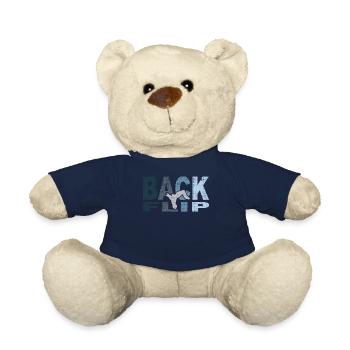 Backflip, silhouette, gift, sport, acrobatics - Teddy Bear - french navy - Front