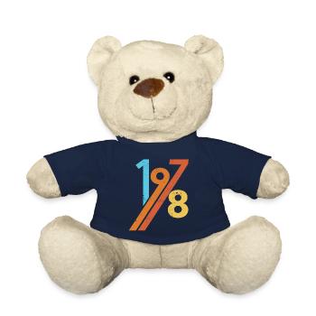 ANNÉE RETRO ANNIVERSAIRE VINTAGE 1978 - Nounours - bleu marine - Devant