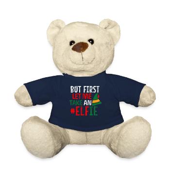Elf Elfie pun - Teddy Bear - french navy - Front