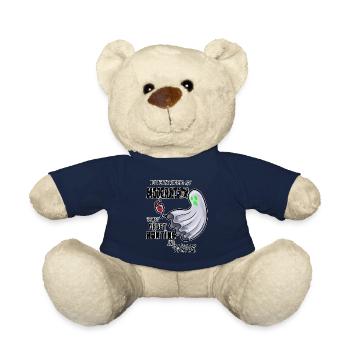 Hunting and Wine Wine Ghosts Hunt Halloween joke - Teddy Bear - french navy - Front