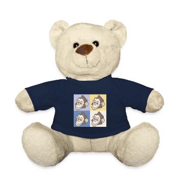 Pop Art Monkey - Nounours - bleu marine - Devant
