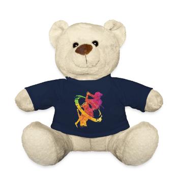 Silhouette Geschenk Golfer Golfschläger Golfball - Teddy - French Navy - Vorne
