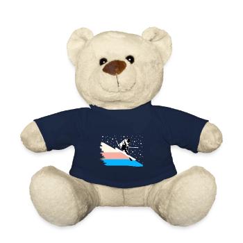 Ski cadeau de sport de Noël pour enfants - Nounours - bleu marine - Devant