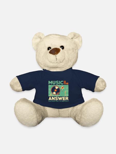 Music is the answer - Teddy Bear - french navy