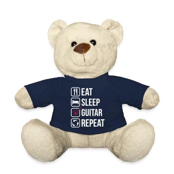 Eat Sleep Guitar Repeat - Nounours - bleu marine - Devant