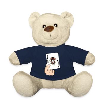 Joker Playing Card Poker Card Card Game Gift - Teddy Bear - french navy - Front