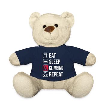 Eat Sleep Climbing Repeat - Teddy Bear - french navy - Front