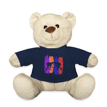 Wrestling wrestling wrestler gift wrestling - Teddy Bear - french navy - Front