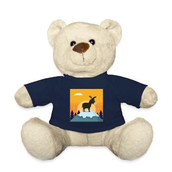 Donkeys on top - Teddy Bear - french navy - Front
