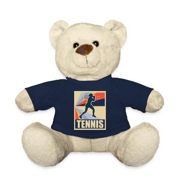 Retro tennis supplément vie cadeau - Nounours - bleu marine - Devant
