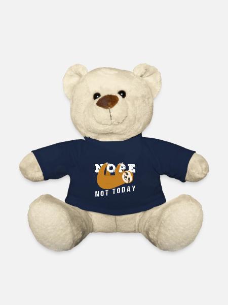 Nope Not Today Funny Sloth - Teddy Bear - french navy