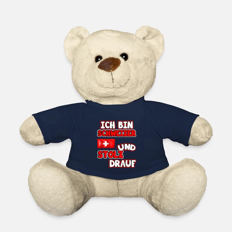 Schweiz Flagge. Ich bin Schweizer und stolz drauf. - Teddy - French Navy