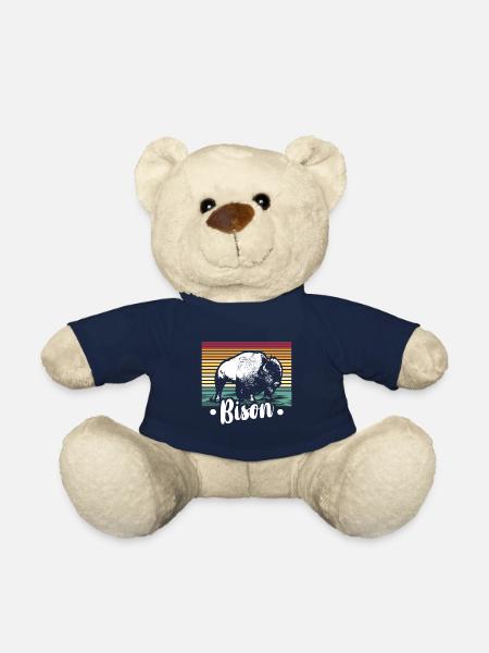 bison - Nounours - bleu marine